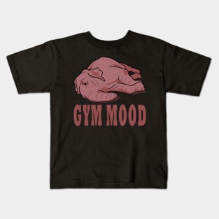 Pink elephant thinking about going to the gym Kids T-Shirt